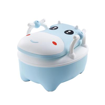 China PP+PVC/PU Portable Blue Travel Baby Potty Seats Boys Training Potty for sale