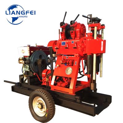 China Water well drilling core and trailer max 180m mounted underground rock and soil core drilling rig for soil reconnaissance for sale