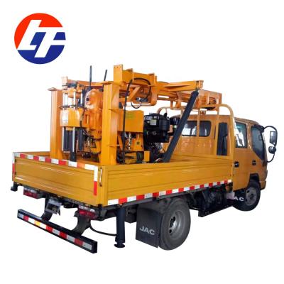 China Construction worksÂ   200m Diesel Engine Truck Mounted Hydraulic Water Well Drilling Rig Machine Spt Core Drilling Rig for sale