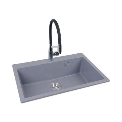 China Without Faucet Aoke Factory Sale OEM&ODM Direct Reversible Granite Tectonite Kitchen Granite Sink With Unclog Sink Drain for sale