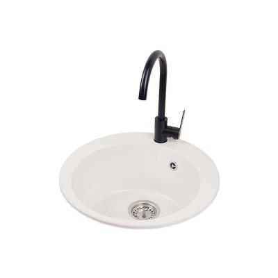 China Without Faucet AOKE Factory Outlet OEM Rectangular Oval Granite Quartz Kitchen Sink Custom Good Appearance With Sink Hose Attachment for sale