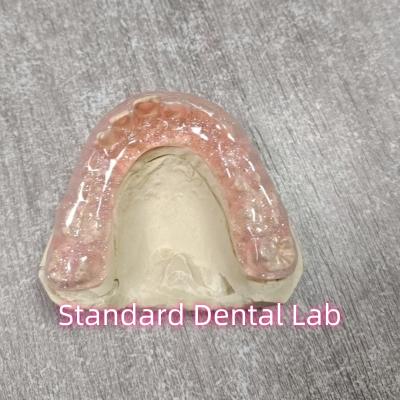 China Pink Combo Dental Night Guard Soft And Hard With Glitter for sale