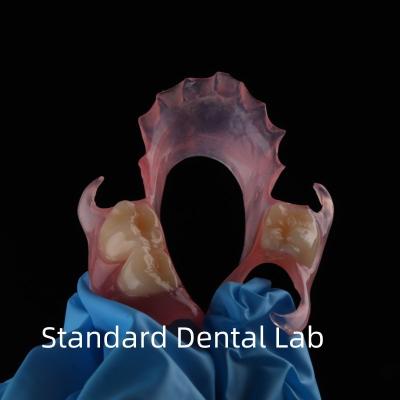 Chine Haut esthétique dentaire TCS Valplast Dentures partielles flexibles Lab dentaire teinte rose à vendre