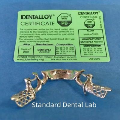 China MetalVitallium Partial Denture Nickel And Beryllium Free Chrome Cobalt Alloy for sale