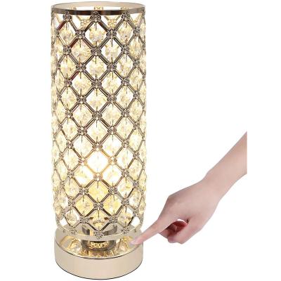 China 2020 Modern New Trendinng Crystal Nightstand Lamp Touch Table Lamp for Bedroom/Living Room for sale