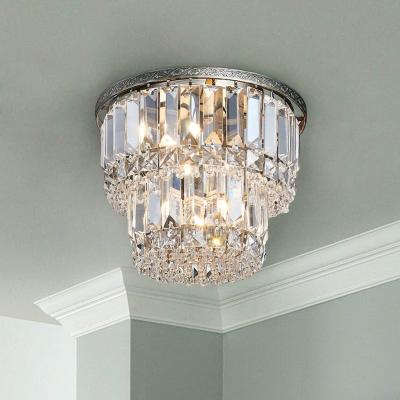 China Modern Contemporary K9 Crystal Pendant Light Flush Mount LED Ceiling Light For Hotel for sale