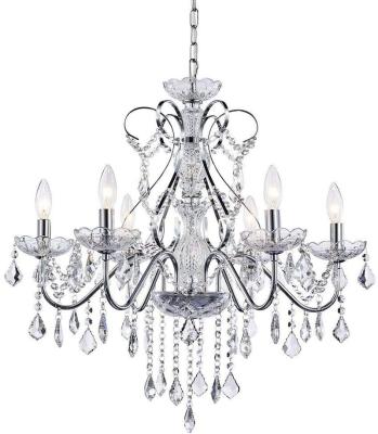 China Manufacturer Luxury Modern Lighting K9 Silver Chandelier Modern Chinese Classic Crystal Pendant Ceiling Light For Living Room for sale