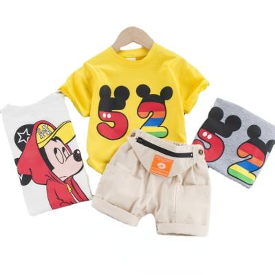 China Casual 1-4year Baby Boy Clothes 2021 Summer Kids Clothes Sets T-shirt+Pants Suit Star Printed Clothes Newborn Sports Suits Hot Sale for sale