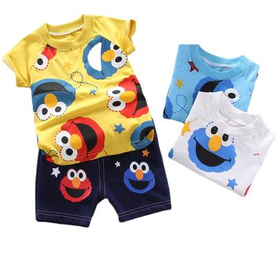 China Fashion Summer Kids Boys Girls Clothes Children Cartoon Clothing Suit Infant Toddler T-Shirt+Pants Sets Baby Casual Tracksuit 0-4 Years for sale