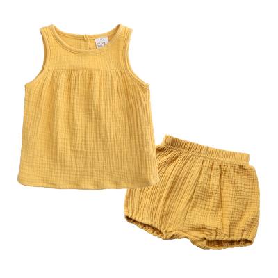 China Top-selling children's short-sleeved suits breathable, summer cotton clothing for boys and girls, new casual baby clothes for sale