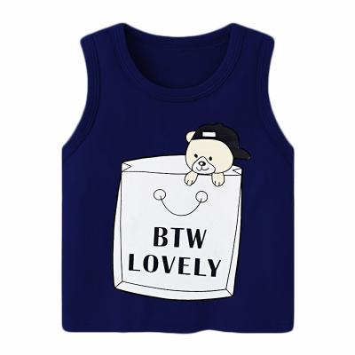 China Korean Unisex Toddler Vest Baby Version Baby Vest Cartoon Cotton Sleeveless Vest for sale