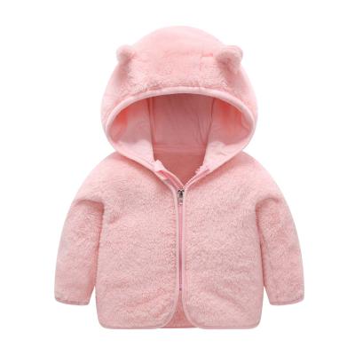 China Winter Girls Windproof Jackets Coats Kids Clothing Girls Hooded Coat Jacket Bags Simple Custom Print OEM Baby Wear for sale