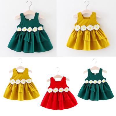 China New Baby Princess Lace Floral Tulle Dress Kids Birthday Party Regular Wedding Pageant Formal Tutu Clothes Baby Girls Dress for sale