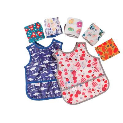 China Wholesale Adjustable Reversible Washable Soft Velcro Lace Polyester Baby Bibs Unisex Feeding Bibs for sale