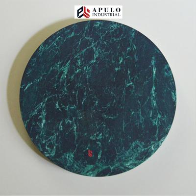 China Factory direct modern low price natural stone round tray marble dark green stone marble table top for sale