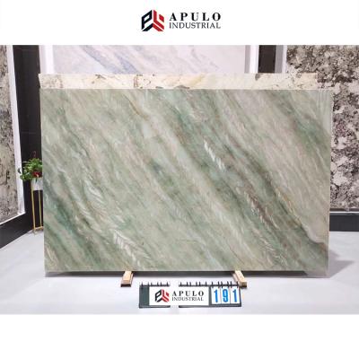 China Factory Direct Modern India Norway Green Onyx Royal Green Jade Polished Marble for sale