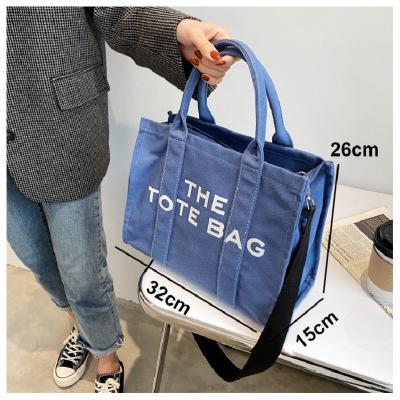 China Large Casual Hot Selling 100% Women Organic Cotton Shopping Bag Popular Tote Bags Canvas Crossbody Bag For Women for sale