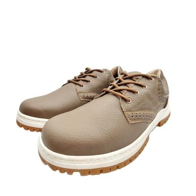 China Anti-Odor Made in Taiwan Brown color wide last genuine casual shoes for men leather for sale