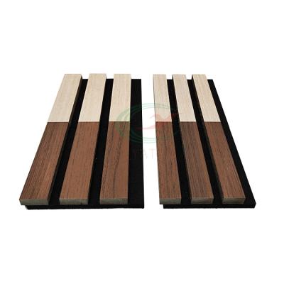 China Sound Absorption High Performance Square Akupanel Wall Veneer Panel Oak Slat Wood Acoustic Panels Highly Effective Sample Provided for sale