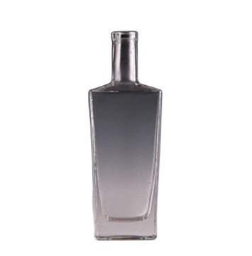 China Vodka& liquor& ram square shape high quality glass liquor bottle for sale