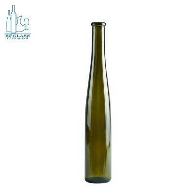 China Eco-friendly Wholesale 500ml Rhine Wine Antique Green Dummy Glass Bottle With Cork And Custom Shape for sale