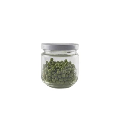 China Flint Color Glass Food Screw Lid Food Jar for sale