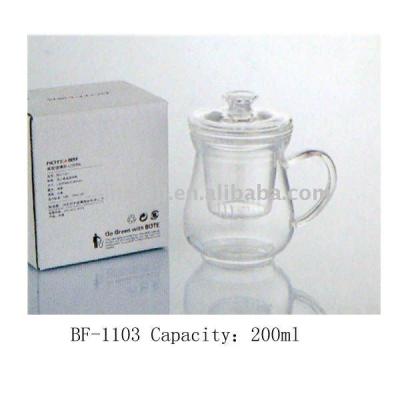 China High Sustainable Borosilicate Glass Teapot With Cups for sale