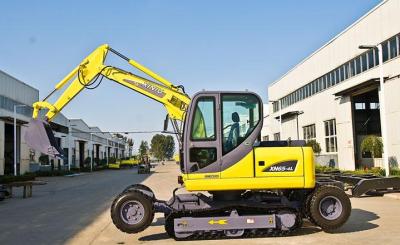 China Reliable Mini Wheel Excavator With Attachments Good Dissipation Effect for sale