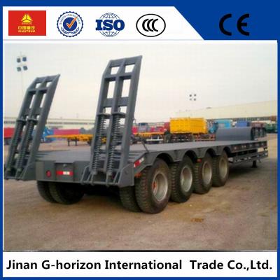 China High Loading Capacity Low Bed Semi Trailer 3 Axle 60T 7950+1305+1305 mm Wheelbase for sale