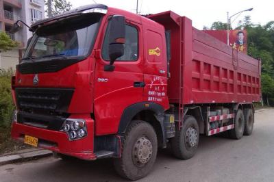 China Large Capacity 30T 8x4 12 Wheeler Front Lifting Tipper Truck For Transporting Sand for sale