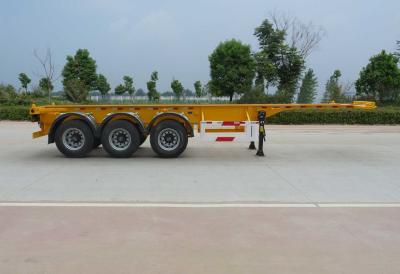 China 40 Voet Container die Vlakke Bed Semi Aanhangwagen met het Landende Been van 28ton dragen JOST Te koop