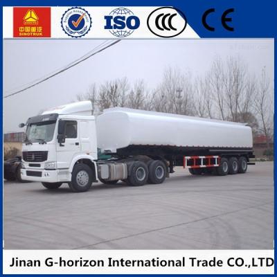 China 8X4 Oil Tank Truck Trailer / Fuel Tank Semi Trailer Q325 Steel Material for sale