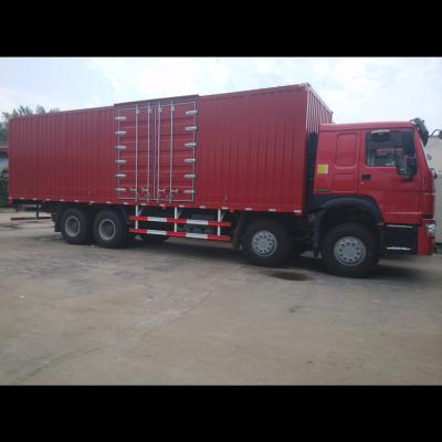 China Los pequeños neumáticos del camión 336HP 371HP 8x4 12 del cargo estacan el camión del cargo de la caja de la pared lateral en venta