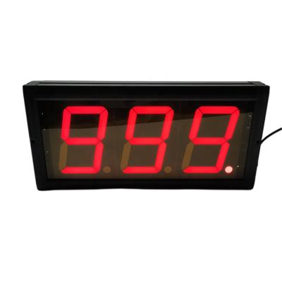 China Digital Display 4 Inch 3 Digit Countdown Timer Wall Clock Industrial Led Gym Timer Counter for sale