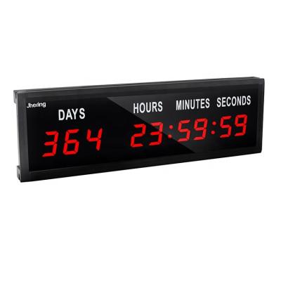 China Europe Led Digital Pendulum 1.8 Inch Large 9 Digits Display Countdown Timer Wall Clock for sale