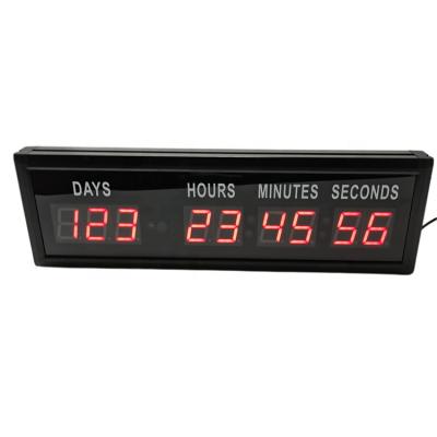 China Commercial Home Sports Digital Led Wall Clock Display Clock Gym Timer Countdown Timer 1.8 Inch Large for sale