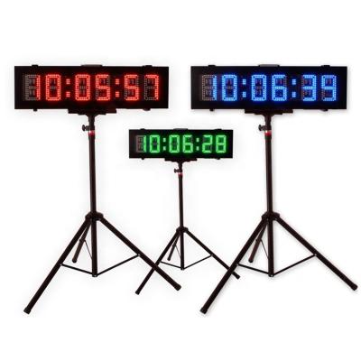 China Commercial Sports Home Sports Double Sided 6 Inch 6 Digit Outdoor Led Timer For Running Events Clock With App for sale