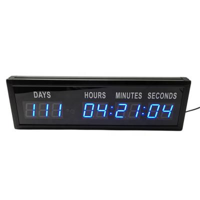 China 1.8 Inch 9 Digits Industrial Led Display Countdown Timer Oversized Wall Clocks for sale