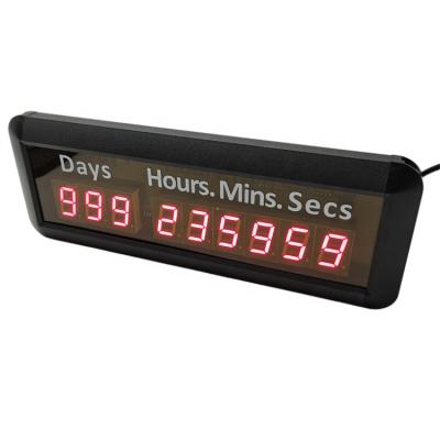 China BRIEF Superior Shine 1 Inch 9 Digit Led Digital Countdown Timer Wall Clock Gym Workout Timer for sale