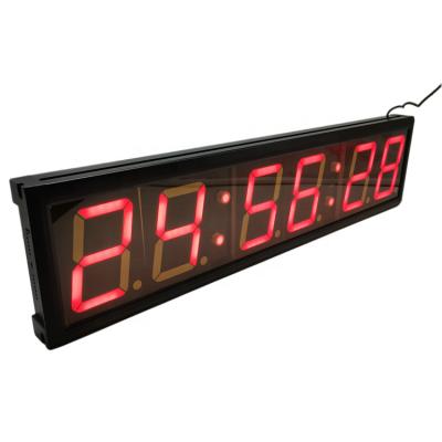 China Commercial Sports Home Sports 4 Inch 6 Digit Large Digital Clock Led Timer Boxing Timer Headline Fitness Training Timer for sale