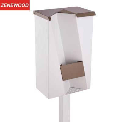 China Standing Zenewood Galvanized steel standing mailbox letter box lockable flat mailbox/W1502 for sale