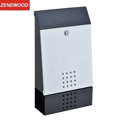 China 2022 New Design Durable Mailbox Wall Mounted Galvanized Steel Mailbox Outdoor Colorful Box With News Paper Holder for sale