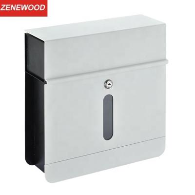 China 2022 New Design Apartment Letter Wall Mounted Metal Mailbox Outdoor Mail Box With Round Lock for sale