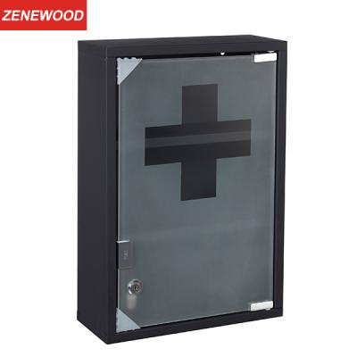 China Zenewood Large Capacity Easy Clean Medicine Bathroom Cabinet Galvanized Steel Medicine Cabinet for sale