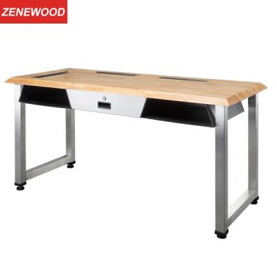 China Zenewood Standing Homemade Rubber Steel Workbench Cabinet Construction Wood Top Tool Chest Workbench Designs WK1503 for sale