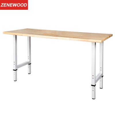 China Zenewood Stretchable Metal Workbench With Rubber Timber Galvanized Steel WK1501 for sale