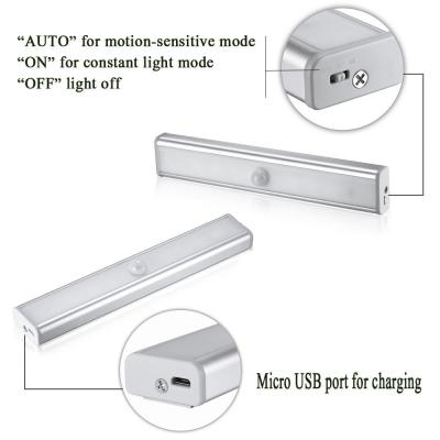 China O Usb conduzido sem fio da luz do sensor de movimento da cor branca conduziu a economia de energia da barra clara à venda