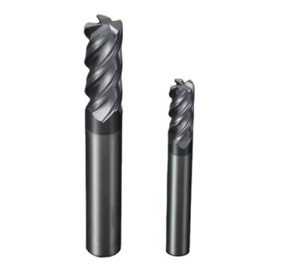 China CNC Milling Machining Manufacture 55HRC 4 flutes Corner Radius End Milling Fresas Corner Carbide End Mills Round Nose Milling Cutter for sale