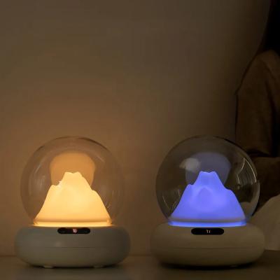 China Car Snow Mountain Mini Portable Car Humidifier Diffuser 500ml H2O Ultrasonic Air Humidifier Humidifiers for sale