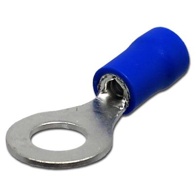 China Circular Solderless Terminal Crimp Terminal YELLOW BLUE RED Terminal Stud 3mm 4mm 5mm 6mm 8mm 10mm RV Pre Insulated Ring Terminals RV1 for sale